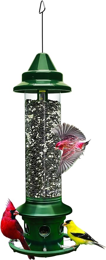 Squirrel Buster Plus Squirrel-proof Bird Feeder w/Cardinal Ring and 6 Feeding Ports, 5.1-pound Seed Capacity, Adjustable, Pole-mountable (POLE ADAPTOR SOLD SEPARATELY)