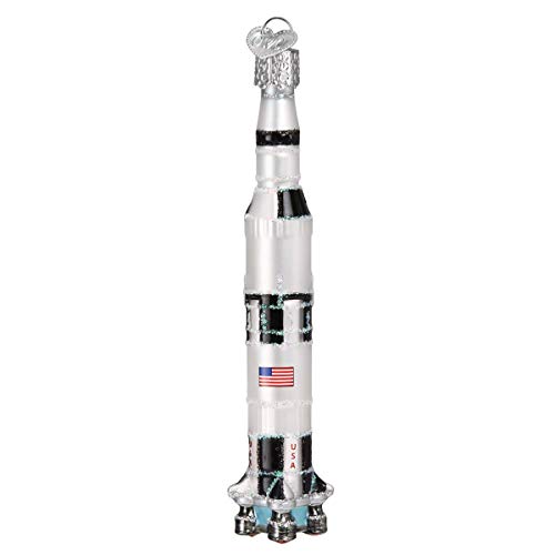 Old World Christmas Saturn V Rocket Glass Blown Ornaments for Christmas Tree