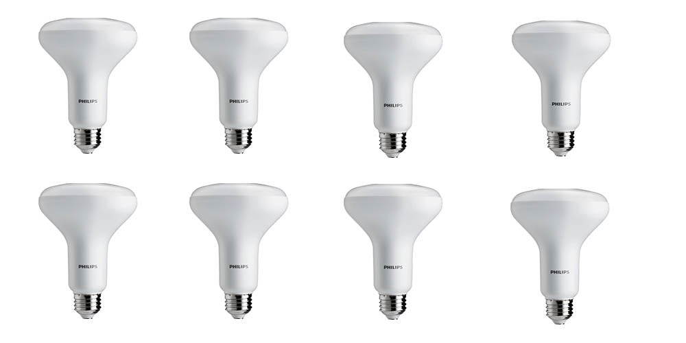 Philips LED Dimmable BR30 Light Bulb: 650-Lumen, 2700K, 9-Watt (65-Watt Equivalent), E26 Base, Soft White, 8-Pack