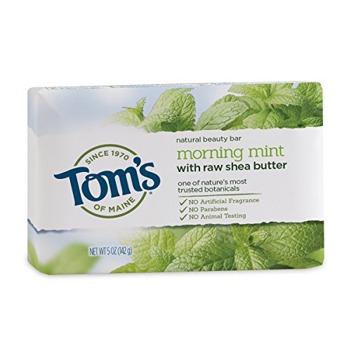 Tom's of Maine Natural Beauty Bar Soap with Raw Shea Butter, Mint, 5 oz