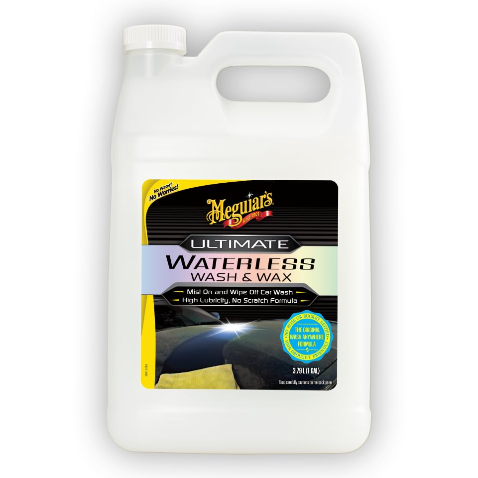 Meguiar's Ultimate Waterless Wash & Wax, 2-in-1 Wash and Wax, 128 Oz
