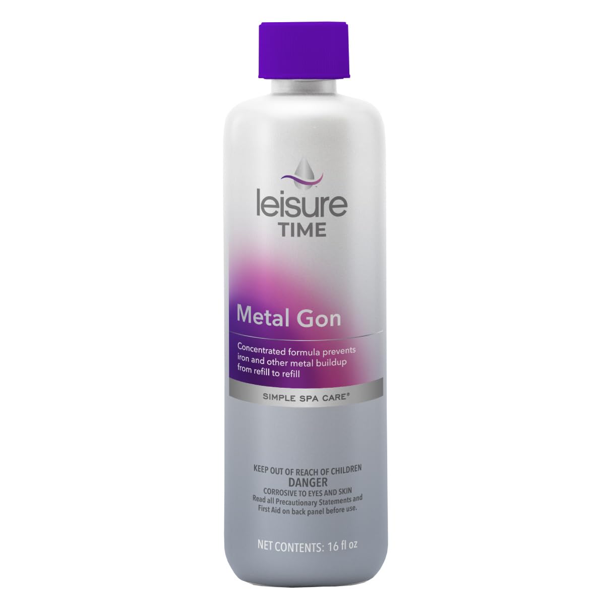 Leisure Time D, Metal Gon for Spas and Hot Tubs, 16 Ounce