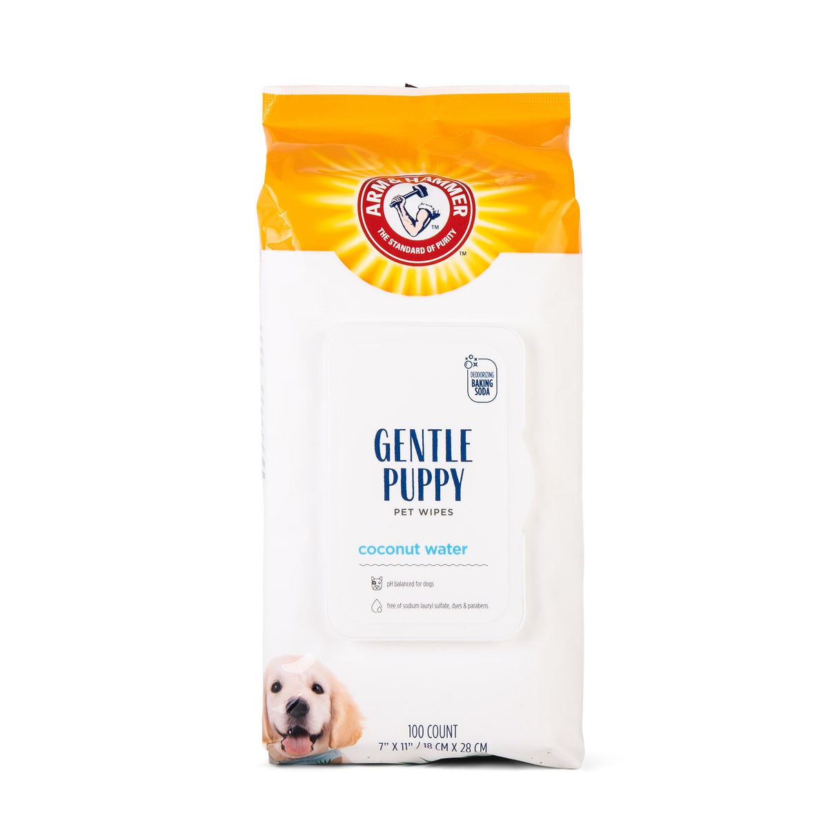 Arm & Hammer Puppy Grooming Wipes, Coconut Water, 100 Count