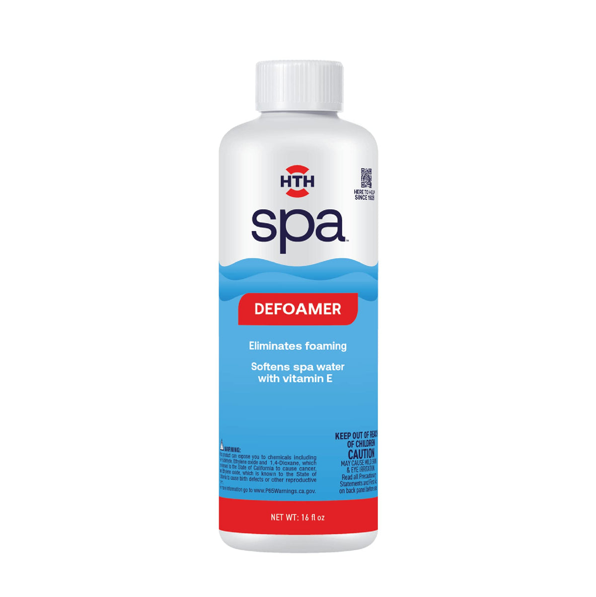 HTH Spa 86116 Defoamer, Spa & Hot Tub Chemical Eliminates Foaming, Softens Water, 16 oz