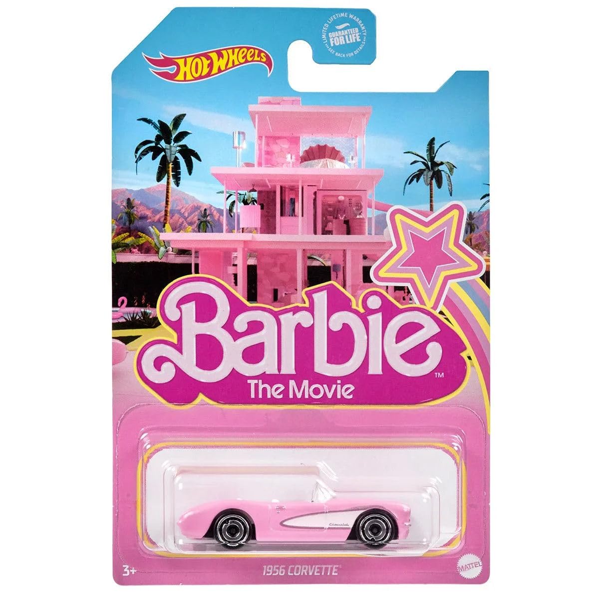 Hot Wheels 1956 Corvette, Barbie The Movie [Pink] Diecast Car