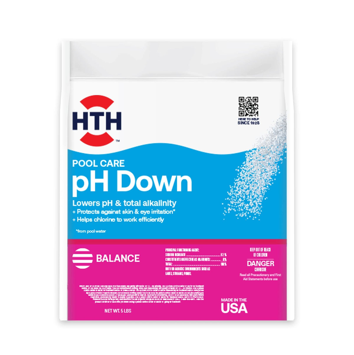 HTH 67057, Pool Care pH Down, 5 lbs