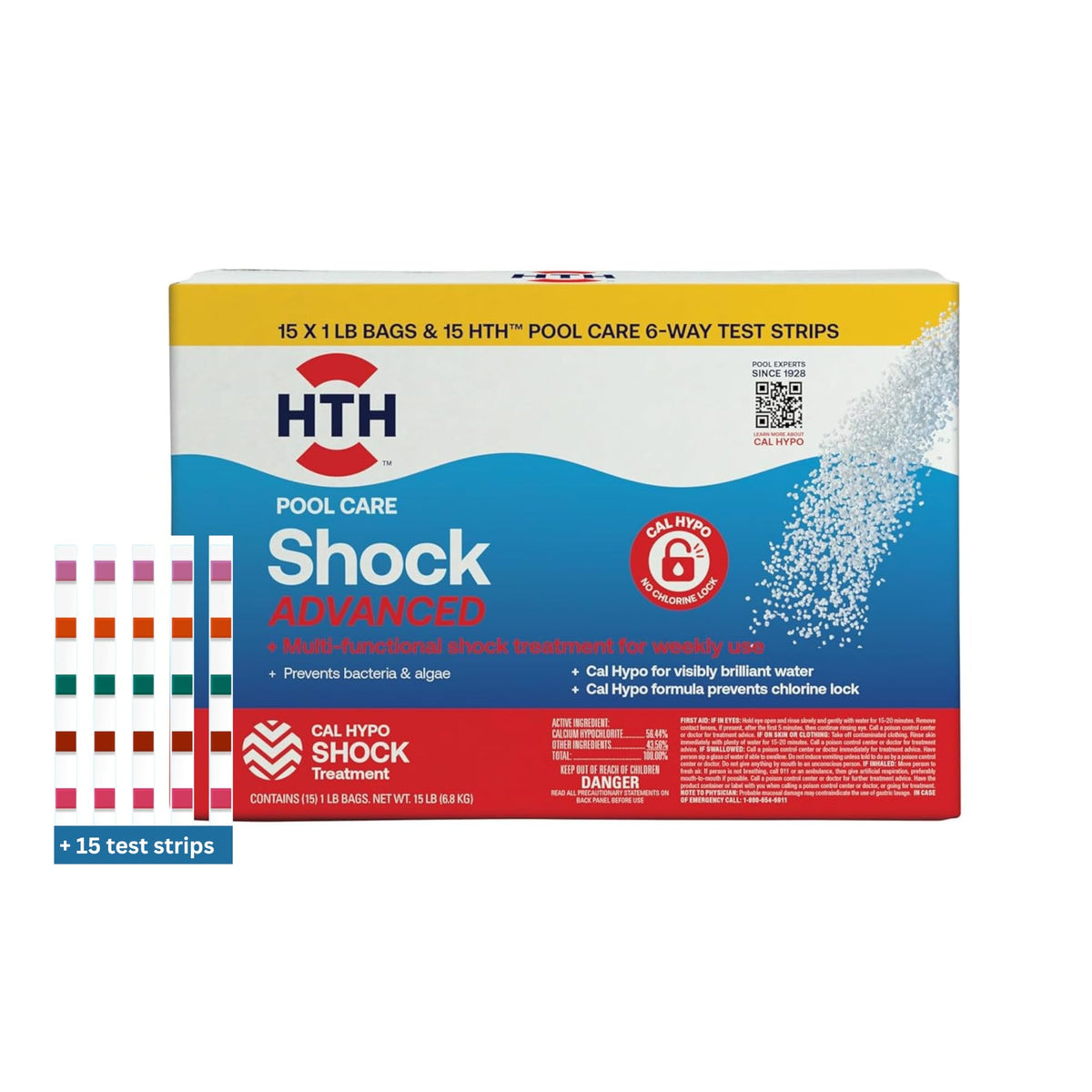 HTH 52046, Pool Care Shock Advanced, 15 Pack