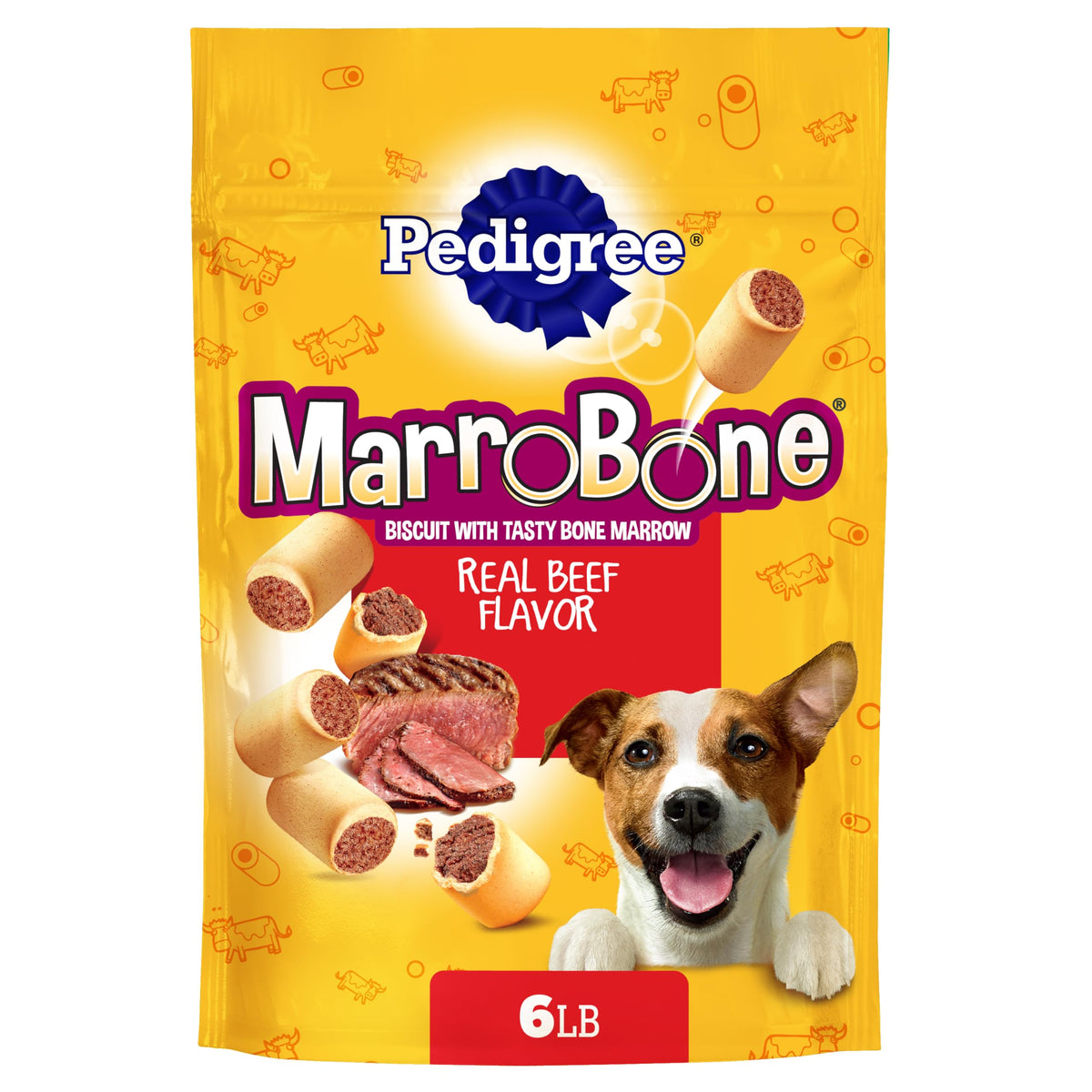 Pedigree MarroBone Bone Marrow Dog Treats, Beef Flavor, 6 lb