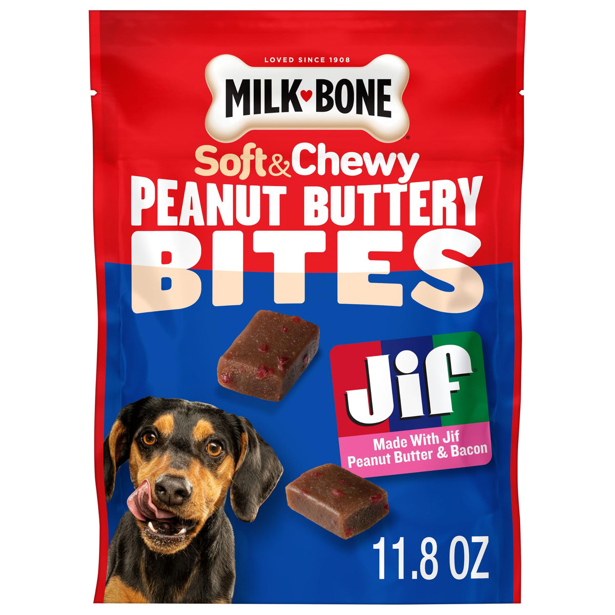 Milk-Bone Soft & Chewy Peanut Buttery Bites, 11.8 Oz Bag