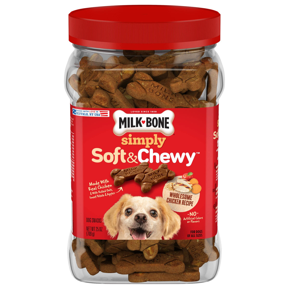 Milk-Bone Simply Soft & Chewy Dog Treats, Wholesome Chicken Recipe, 25 Ounce
