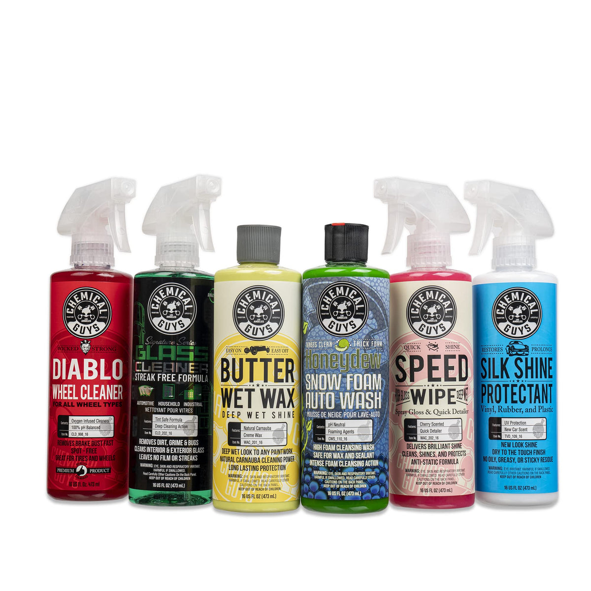 Chemical Guys Arsenal Builder Car Wash Foam Blaster Car Care Cleaning Chemical Refill Kit (6-16 fl oz Products)
