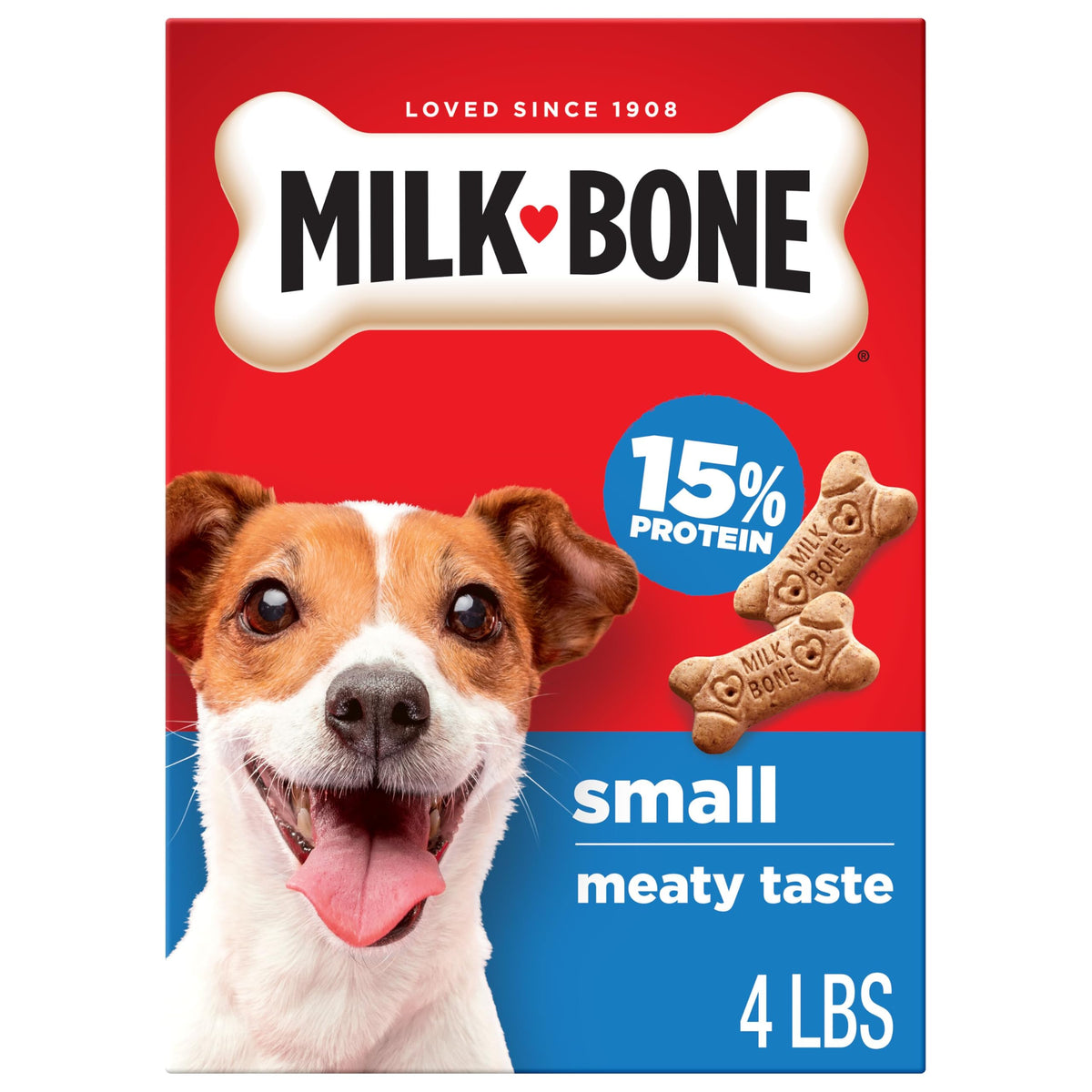 Milk-Bone Crunchy Small Dog Treats, 4 Lb Box, Original Beef Flavor
