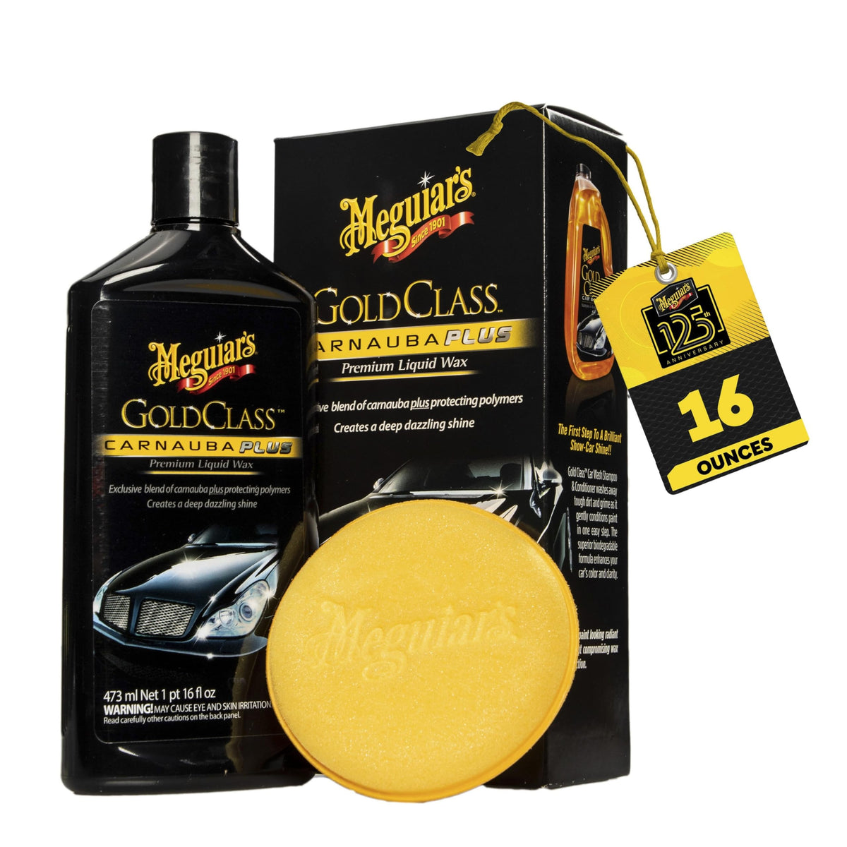 Meguiar's Gold Class Carnauba Plus Premium Liquid Wax Kit, 16 Oz
