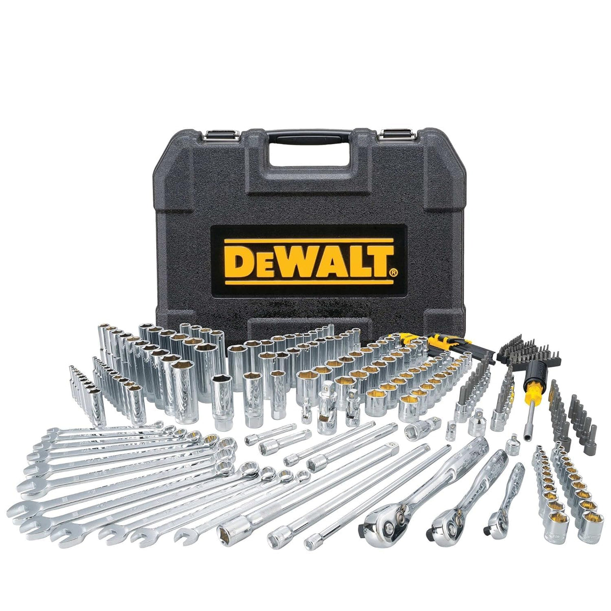 DEWALT Socket Set, 1/4 3/8 1/2 Drive, SAE Metric, 264-Piece Mechanic Tool Set (DWMT82835)