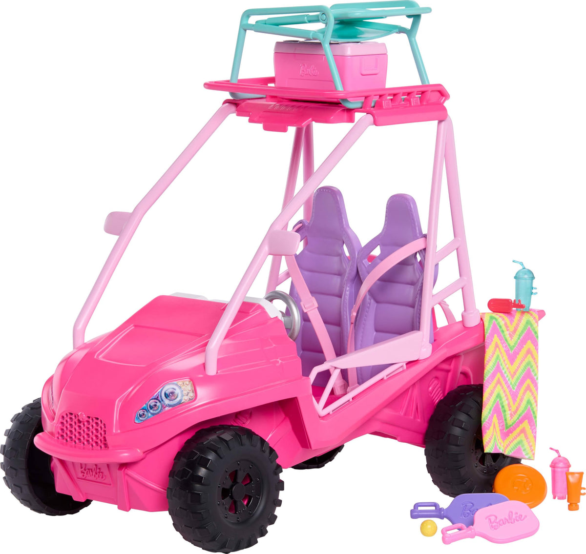 Barbie Mysteries: Beach Detectives Playset with Beach Buggy Toy Car & 10+ Accessories