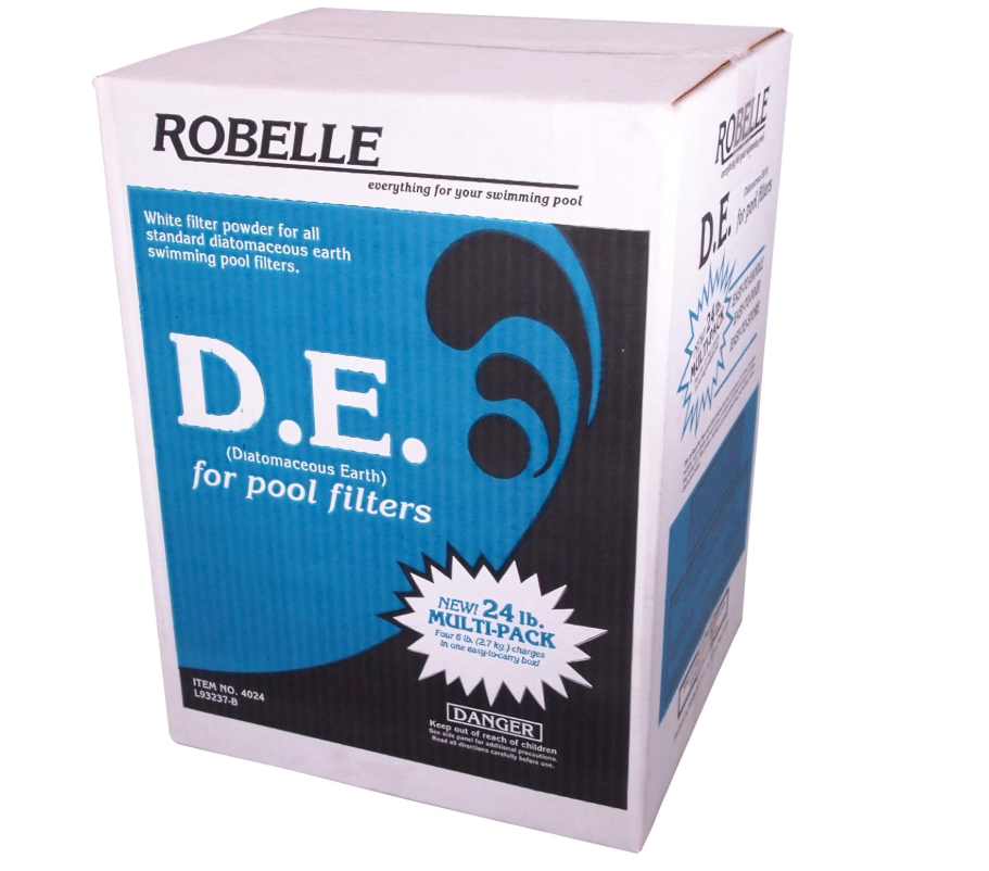 Robelle 24-Pounds Premium D.E. for Pool Filters, Diatomaceous Earth DE Pool Filter Powder, Made in USA